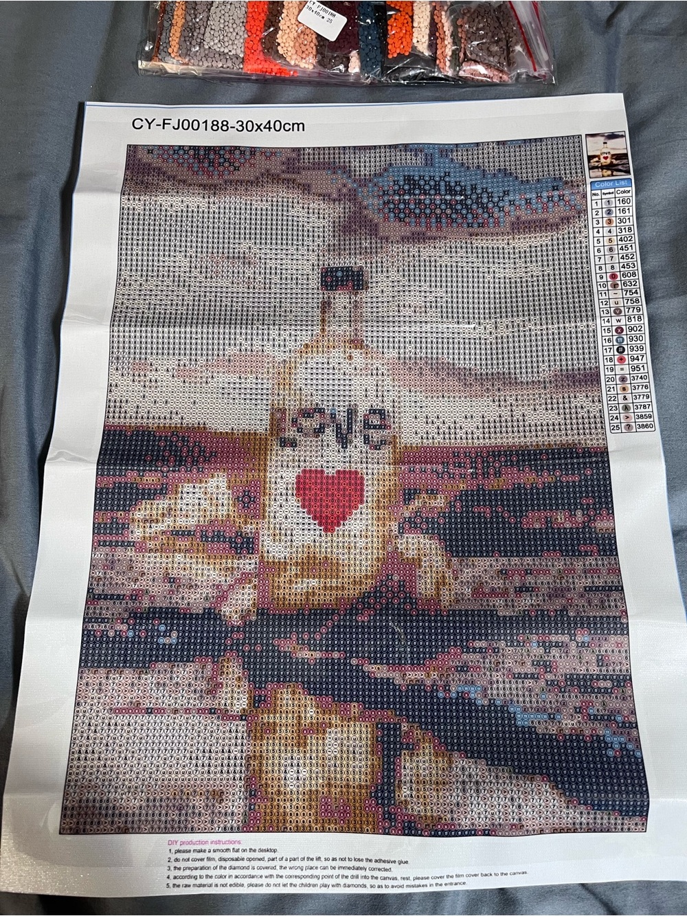 Love Bottle Diamond Painting Kit- Multicolor